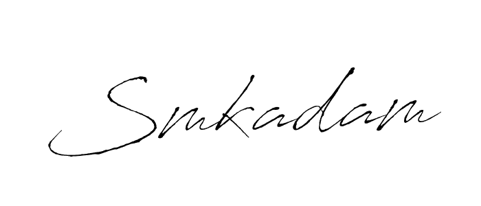 Antro_Vectra is a professional signature style that is perfect for those who want to add a touch of class to their signature. It is also a great choice for those who want to make their signature more unique. Get Smkadam name to fancy signature for free. Smkadam signature style 6 images and pictures png