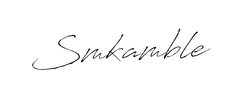 if you are searching for the best signature style for your name Smkamble. so please give up your signature search. here we have designed multiple signature styles  using Antro_Vectra. Smkamble signature style 6 images and pictures png