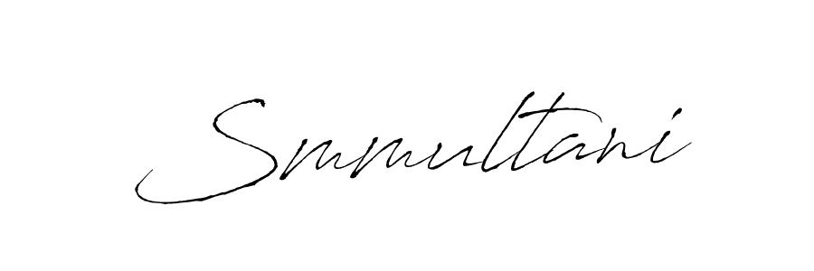 Create a beautiful signature design for name Smmultani. With this signature (Antro_Vectra) fonts, you can make a handwritten signature for free. Smmultani signature style 6 images and pictures png