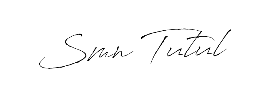 This is the best signature style for the Smn Tutul name. Also you like these signature font (Antro_Vectra). Mix name signature. Smn Tutul signature style 6 images and pictures png
