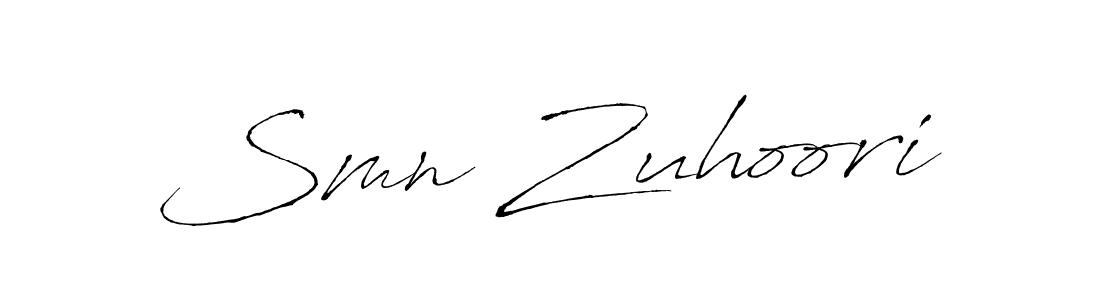 How to make Smn Zuhoori signature? Antro_Vectra is a professional autograph style. Create handwritten signature for Smn Zuhoori name. Smn Zuhoori signature style 6 images and pictures png