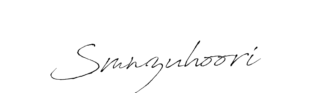 How to make Smnzuhoori signature? Antro_Vectra is a professional autograph style. Create handwritten signature for Smnzuhoori name. Smnzuhoori signature style 6 images and pictures png