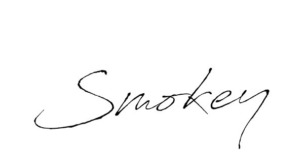 Use a signature maker to create a handwritten signature online. With this signature software, you can design (Antro_Vectra) your own signature for name Smokey. Smokey signature style 6 images and pictures png