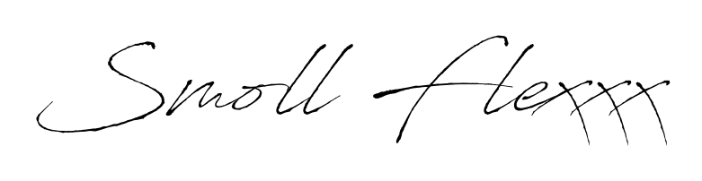Practice writing Smoll Flexxx with the flow of Antro_Vectra lettering. A fantastic source of inspiration for developing your personal signature style. Smoll Flexxx signature style 6 images and pictures png