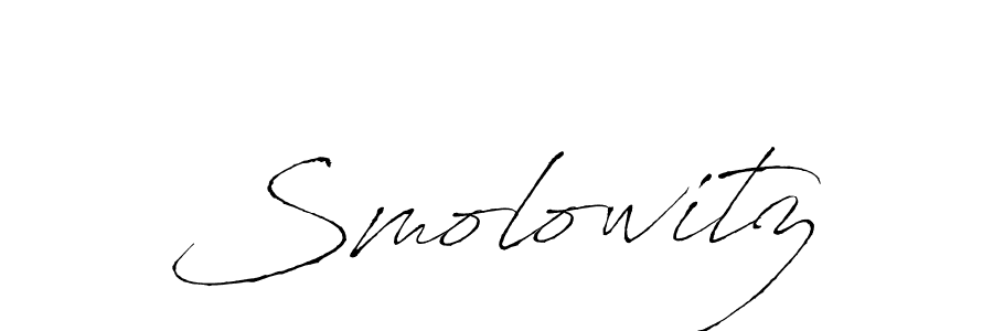 How to make Smolowitz signature? Antro_Vectra is a professional autograph style. Create handwritten signature for Smolowitz name. Smolowitz signature style 6 images and pictures png