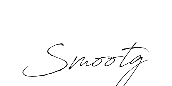 Antro_Vectra is a professional signature style that is perfect for those who want to add a touch of class to their signature. It is also a great choice for those who want to make their signature more unique. Get Smootg name to fancy signature for free. Smootg signature style 6 images and pictures png