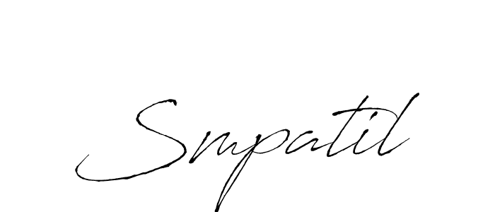 Design your own signature with our free online signature maker. With this signature software, you can create a handwritten (Antro_Vectra) signature for name Smpatil. Smpatil signature style 6 images and pictures png