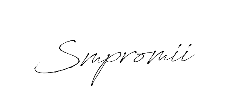 Similarly Antro_Vectra is the best handwritten signature design. Signature creator online .You can use it as an online autograph creator for name Smpromii. Smpromii signature style 6 images and pictures png