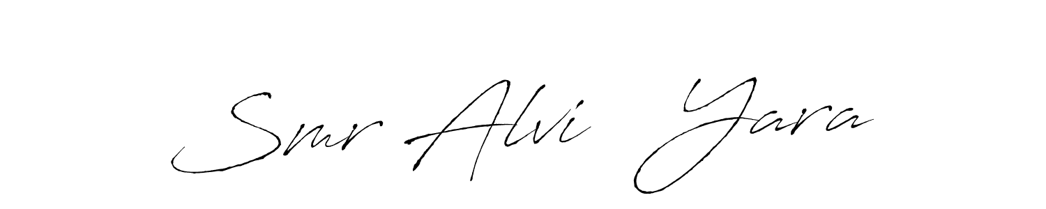 You can use this online signature creator to create a handwritten signature for the name Smr Alvi   Yara. This is the best online autograph maker. Smr Alvi   Yara signature style 6 images and pictures png