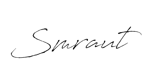 How to make Smraut name signature. Use Antro_Vectra style for creating short signs online. This is the latest handwritten sign. Smraut signature style 6 images and pictures png