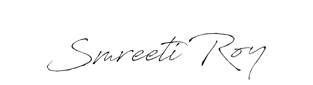 Antro_Vectra is a professional signature style that is perfect for those who want to add a touch of class to their signature. It is also a great choice for those who want to make their signature more unique. Get Smreeti Roy name to fancy signature for free. Smreeti Roy signature style 6 images and pictures png