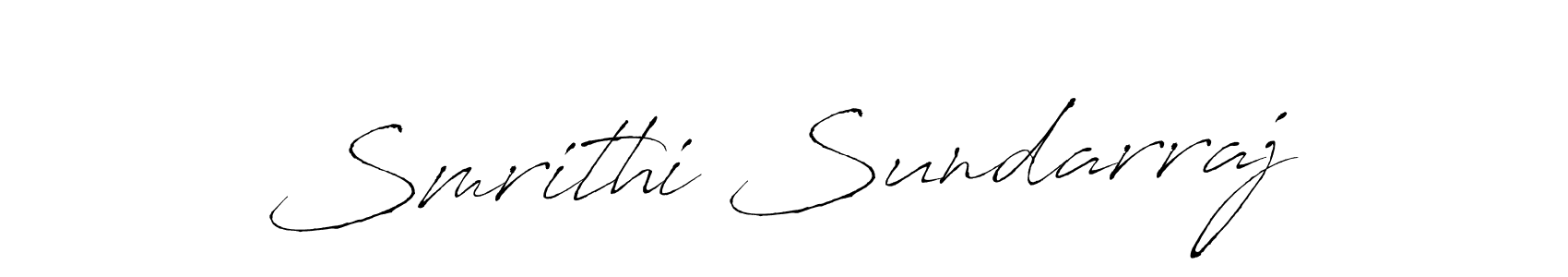 Make a beautiful signature design for name Smrithi Sundarraj. With this signature (Antro_Vectra) style, you can create a handwritten signature for free. Smrithi Sundarraj signature style 6 images and pictures png