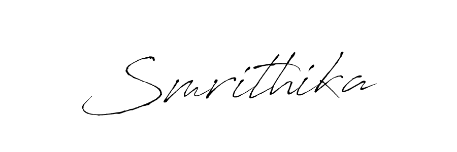 Design your own signature with our free online signature maker. With this signature software, you can create a handwritten (Antro_Vectra) signature for name Smrithika. Smrithika signature style 6 images and pictures png