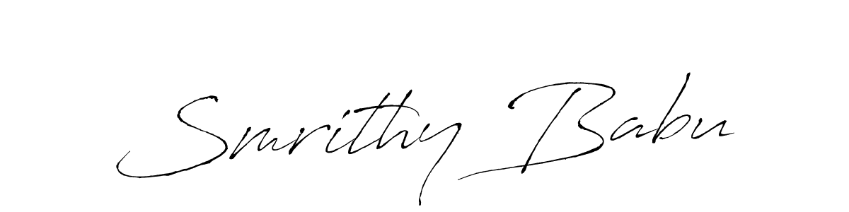 Use a signature maker to create a handwritten signature online. With this signature software, you can design (Antro_Vectra) your own signature for name Smrithy Babu. Smrithy Babu signature style 6 images and pictures png