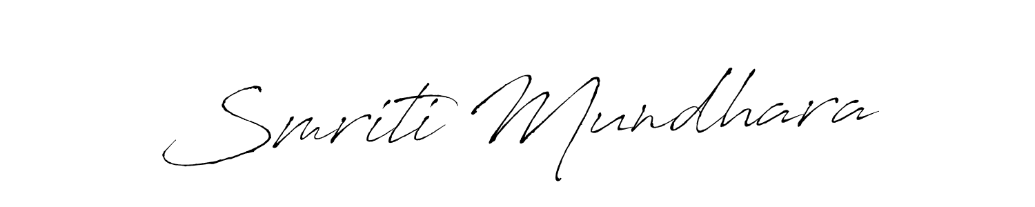 Create a beautiful signature design for name Smriti Mundhara. With this signature (Antro_Vectra) fonts, you can make a handwritten signature for free. Smriti Mundhara signature style 6 images and pictures png