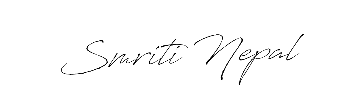 Make a short Smriti Nepal signature style. Manage your documents anywhere anytime using Antro_Vectra. Create and add eSignatures, submit forms, share and send files easily. Smriti Nepal signature style 6 images and pictures png