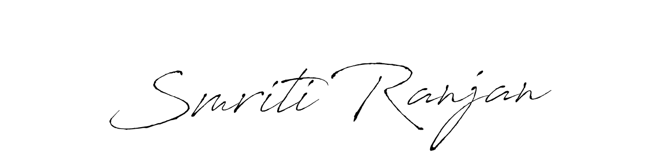 How to make Smriti Ranjan name signature. Use Antro_Vectra style for creating short signs online. This is the latest handwritten sign. Smriti Ranjan signature style 6 images and pictures png