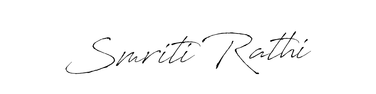 Create a beautiful signature design for name Smriti Rathi. With this signature (Antro_Vectra) fonts, you can make a handwritten signature for free. Smriti Rathi signature style 6 images and pictures png