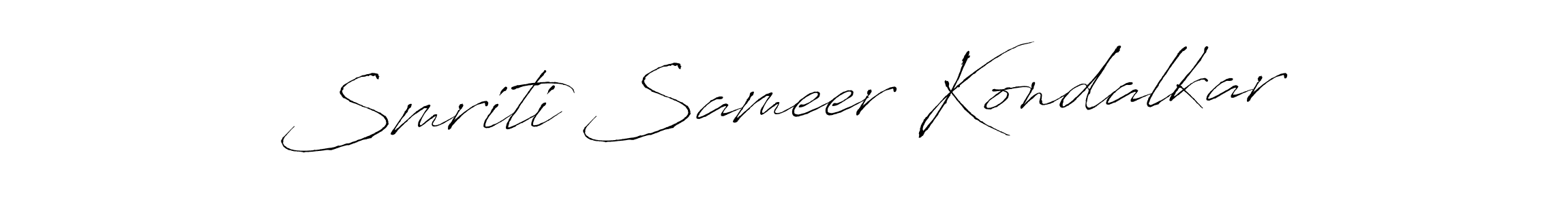 Make a beautiful signature design for name Smriti Sameer Kondalkar. With this signature (Antro_Vectra) style, you can create a handwritten signature for free. Smriti Sameer Kondalkar signature style 6 images and pictures png