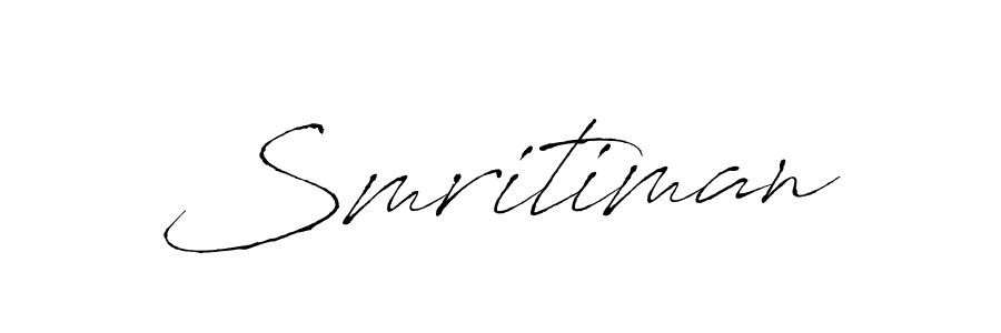 Design your own signature with our free online signature maker. With this signature software, you can create a handwritten (Antro_Vectra) signature for name Smritiman. Smritiman signature style 6 images and pictures png