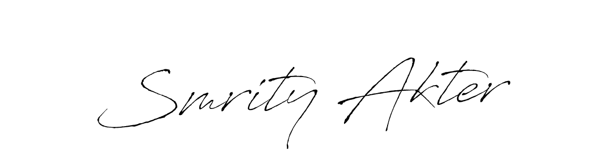 Make a short Smrity Akter signature style. Manage your documents anywhere anytime using Antro_Vectra. Create and add eSignatures, submit forms, share and send files easily. Smrity Akter signature style 6 images and pictures png