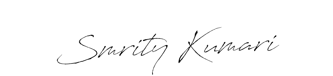 How to make Smrity Kumari signature? Antro_Vectra is a professional autograph style. Create handwritten signature for Smrity Kumari name. Smrity Kumari signature style 6 images and pictures png