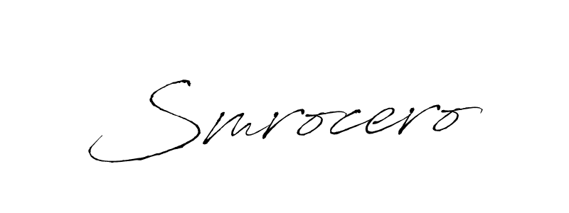 How to make Smrocero name signature. Use Antro_Vectra style for creating short signs online. This is the latest handwritten sign. Smrocero signature style 6 images and pictures png