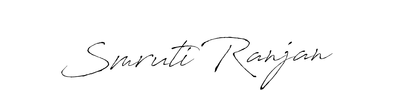 Smruti Ranjan stylish signature style. Best Handwritten Sign (Antro_Vectra) for my name. Handwritten Signature Collection Ideas for my name Smruti Ranjan. Smruti Ranjan signature style 6 images and pictures png