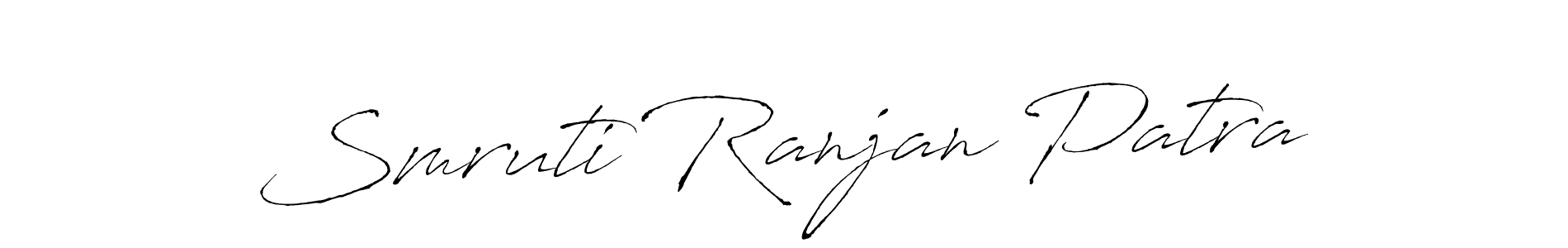Create a beautiful signature design for name Smruti Ranjan Patra. With this signature (Antro_Vectra) fonts, you can make a handwritten signature for free. Smruti Ranjan Patra signature style 6 images and pictures png