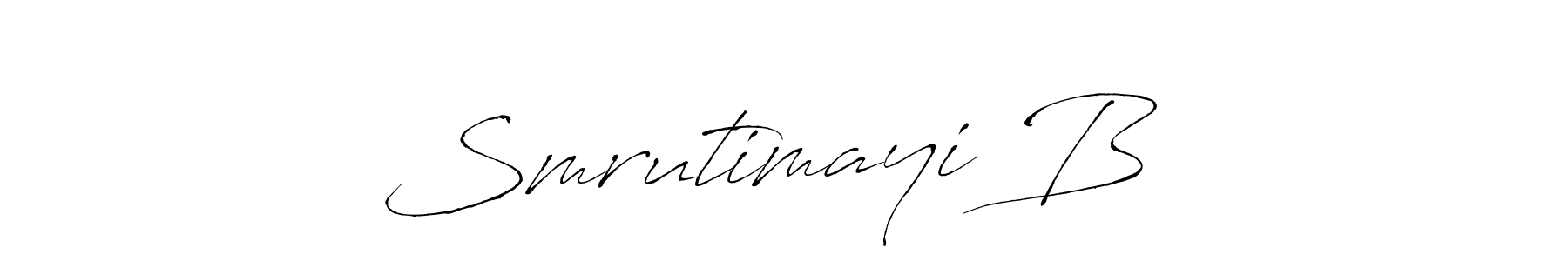 Design your own signature with our free online signature maker. With this signature software, you can create a handwritten (Antro_Vectra) signature for name Smrutimayi B♥️. Smrutimayi B♥️ signature style 6 images and pictures png