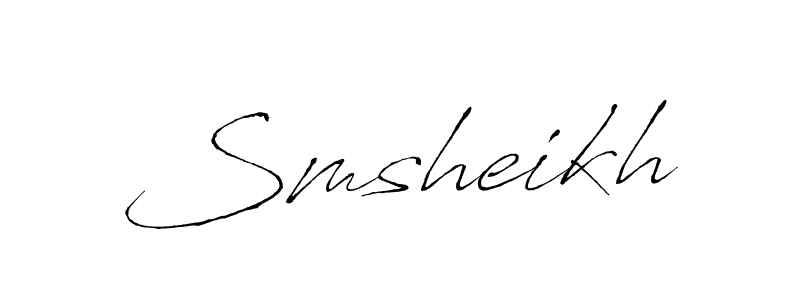 Make a beautiful signature design for name Smsheikh. With this signature (Antro_Vectra) style, you can create a handwritten signature for free. Smsheikh signature style 6 images and pictures png