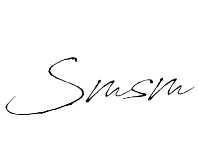 Also we have Smsm name is the best signature style. Create professional handwritten signature collection using Antro_Vectra autograph style. Smsm signature style 6 images and pictures png