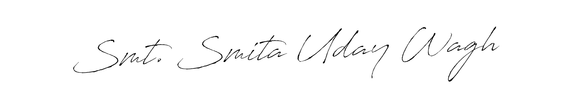 Also You can easily find your signature by using the search form. We will create Smt. Smita Uday Wagh name handwritten signature images for you free of cost using Antro_Vectra sign style. Smt. Smita Uday Wagh signature style 6 images and pictures png