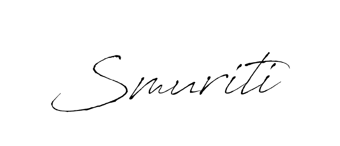 Design your own signature with our free online signature maker. With this signature software, you can create a handwritten (Antro_Vectra) signature for name Smuriti. Smuriti signature style 6 images and pictures png