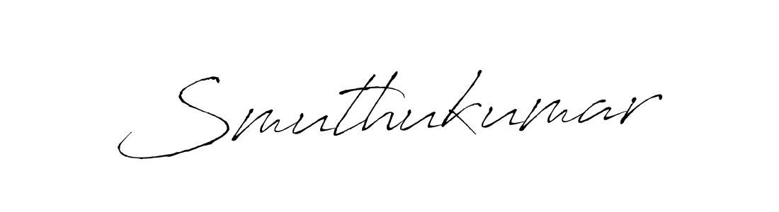 The best way (Antro_Vectra) to make a short signature is to pick only two or three words in your name. The name Smuthukumar include a total of six letters. For converting this name. Smuthukumar signature style 6 images and pictures png