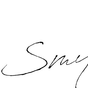 Make a beautiful signature design for name Smy. With this signature (Antro_Vectra) style, you can create a handwritten signature for free. Smy signature style 6 images and pictures png