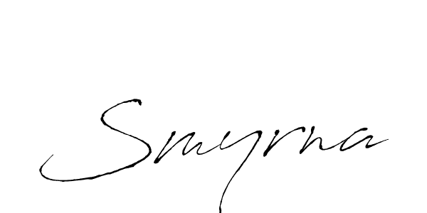 Make a beautiful signature design for name Smyrna. With this signature (Antro_Vectra) style, you can create a handwritten signature for free. Smyrna signature style 6 images and pictures png