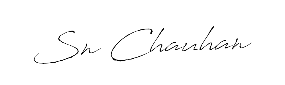 Create a beautiful signature design for name Sn Chauhan. With this signature (Antro_Vectra) fonts, you can make a handwritten signature for free. Sn Chauhan signature style 6 images and pictures png