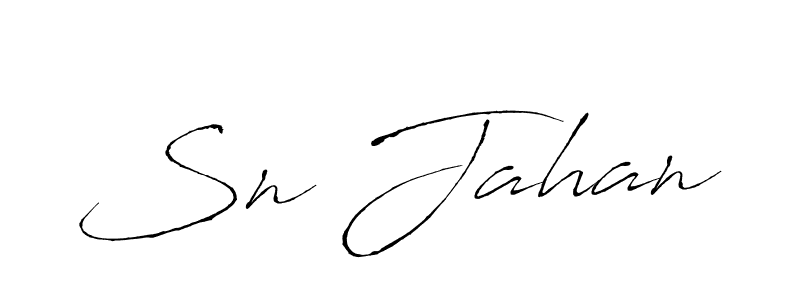 How to make Sn Jahan signature? Antro_Vectra is a professional autograph style. Create handwritten signature for Sn Jahan name. Sn Jahan signature style 6 images and pictures png