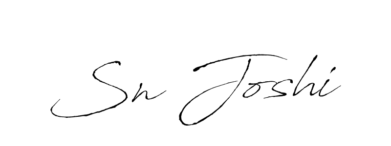 Create a beautiful signature design for name Sn Joshi. With this signature (Antro_Vectra) fonts, you can make a handwritten signature for free. Sn Joshi signature style 6 images and pictures png