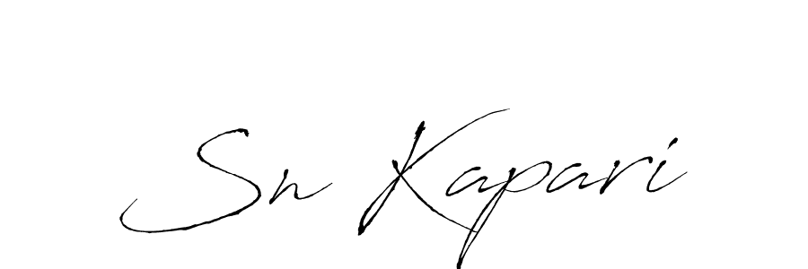 Sn Kapari stylish signature style. Best Handwritten Sign (Antro_Vectra) for my name. Handwritten Signature Collection Ideas for my name Sn Kapari. Sn Kapari signature style 6 images and pictures png