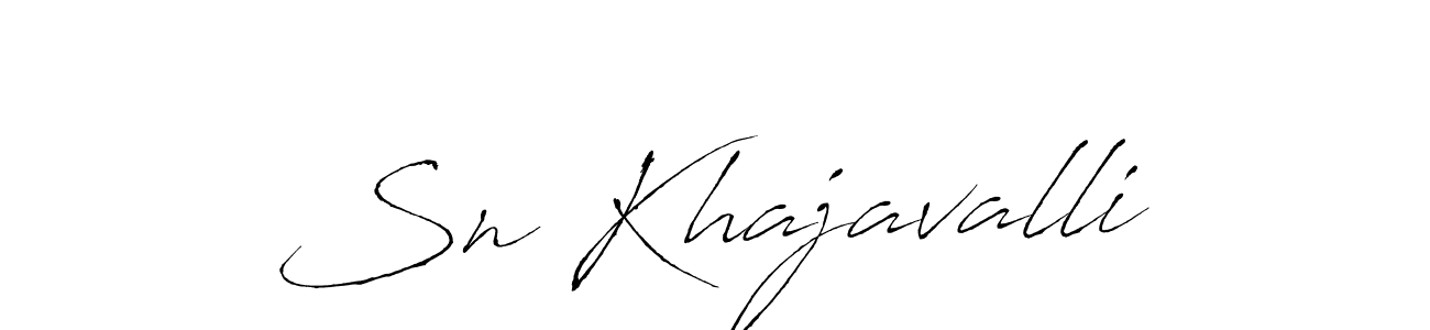 How to make Sn Khajavalli name signature. Use Antro_Vectra style for creating short signs online. This is the latest handwritten sign. Sn Khajavalli signature style 6 images and pictures png