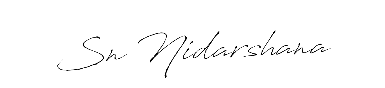 Antro_Vectra is a professional signature style that is perfect for those who want to add a touch of class to their signature. It is also a great choice for those who want to make their signature more unique. Get Sn Nidarshana name to fancy signature for free. Sn Nidarshana signature style 6 images and pictures png