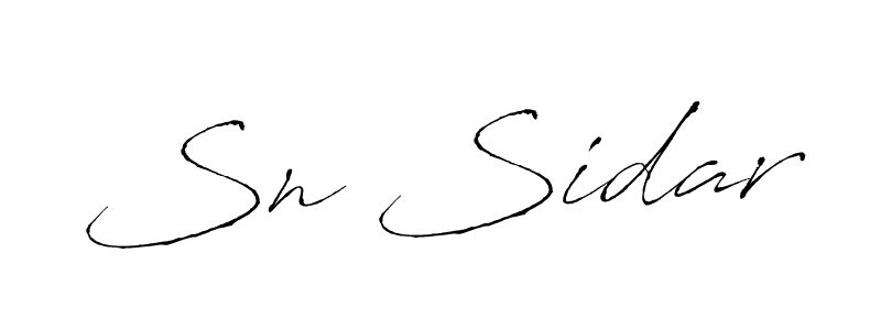 It looks lik you need a new signature style for name Sn Sidar. Design unique handwritten (Antro_Vectra) signature with our free signature maker in just a few clicks. Sn Sidar signature style 6 images and pictures png