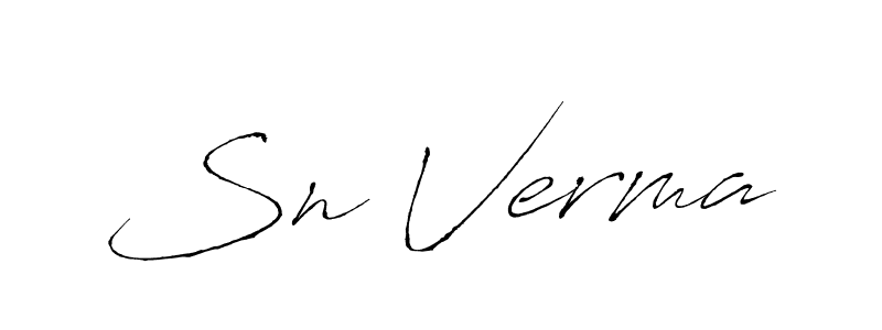 Create a beautiful signature design for name Sn Verma. With this signature (Antro_Vectra) fonts, you can make a handwritten signature for free. Sn Verma signature style 6 images and pictures png