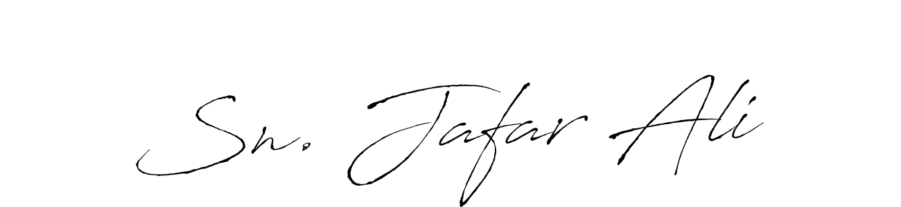 Design your own signature with our free online signature maker. With this signature software, you can create a handwritten (Antro_Vectra) signature for name Sn. Jafar Ali. Sn. Jafar Ali signature style 6 images and pictures png