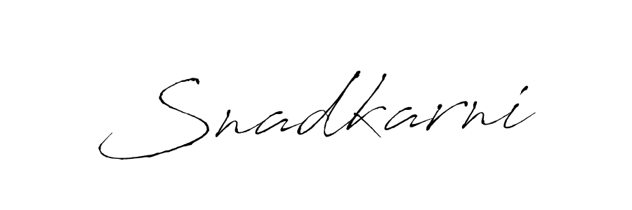 Snadkarni stylish signature style. Best Handwritten Sign (Antro_Vectra) for my name. Handwritten Signature Collection Ideas for my name Snadkarni. Snadkarni signature style 6 images and pictures png