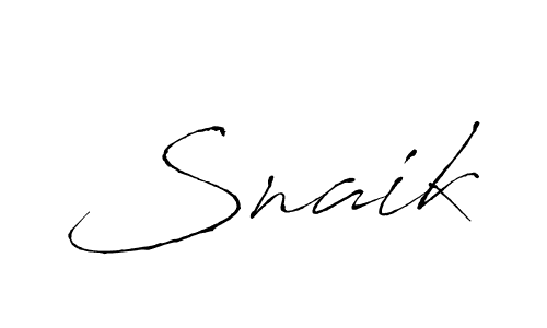 Use a signature maker to create a handwritten signature online. With this signature software, you can design (Antro_Vectra) your own signature for name Snaik. Snaik signature style 6 images and pictures png