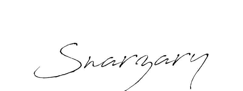 Create a beautiful signature design for name Snarzary. With this signature (Antro_Vectra) fonts, you can make a handwritten signature for free. Snarzary signature style 6 images and pictures png