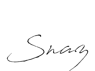 The best way (Antro_Vectra) to make a short signature is to pick only two or three words in your name. The name Snaz include a total of six letters. For converting this name. Snaz signature style 6 images and pictures png